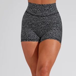 BuffBunny Legacy Shorts- Black Bossy Print
